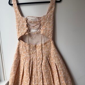 Lulu's Pleated Sundress Scoop Neck